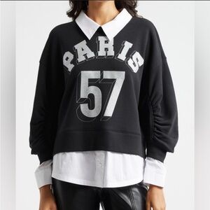 Cinq à Sept Justina Layered Look Sweatshirt